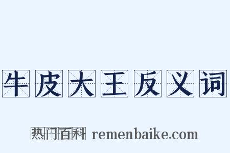 牛皮大王反义词是什么意思的图片